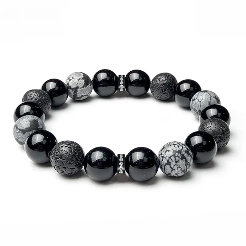 Men’s Black Obsidian Shadow Bracelet – Stylish & Trendy
