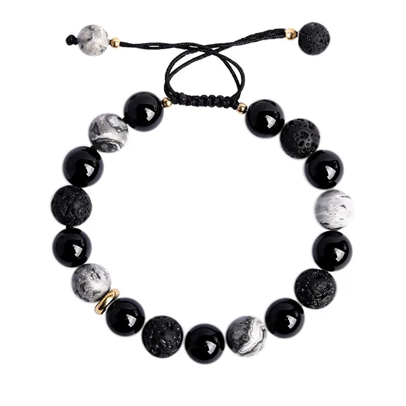 Phantom Night Obsidian Bracelet – Dark Energy Protection Charm