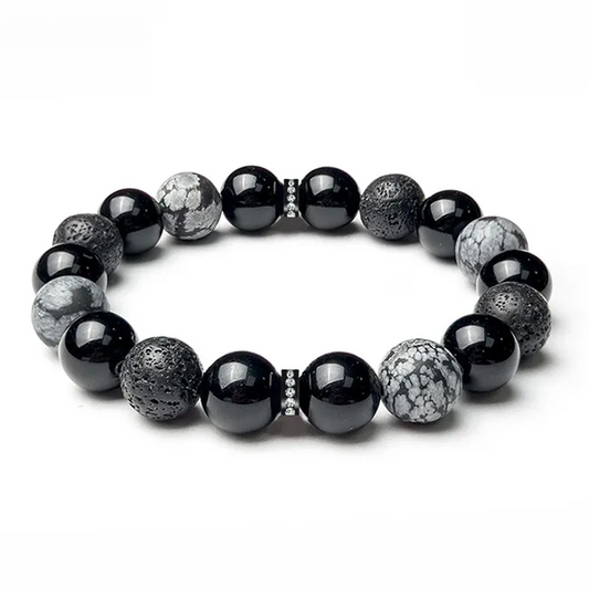 Men’s Black Obsidian Shadow Bracelet – Stylish & Trendy