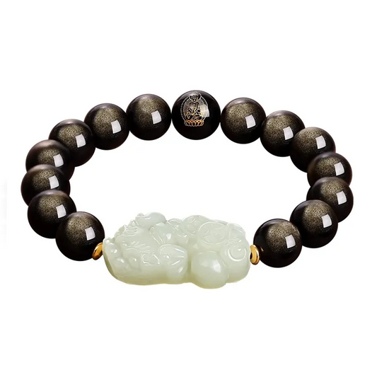 Men’s Pixiu Obsidian Zodiac Bracelet – Wealth & Protection