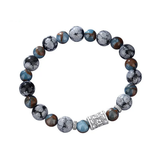 999 Silver Mantra Protection Bracelet – ‘Om Mani Padme Hum’ for Clarity & Peace