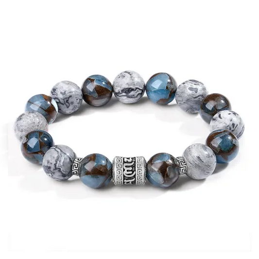 Pure Silver Turning Bead Bracelet – S999 Protection Jewelry for Luck & Energy