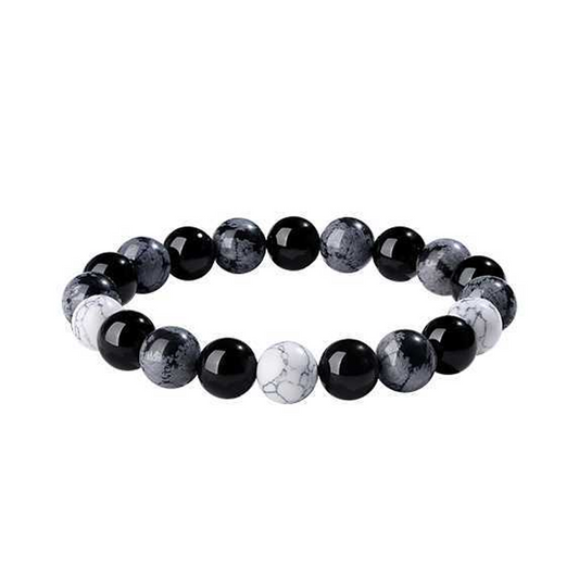 Spiritual Protection Bracelet – Black Obsidian Crystal Beads