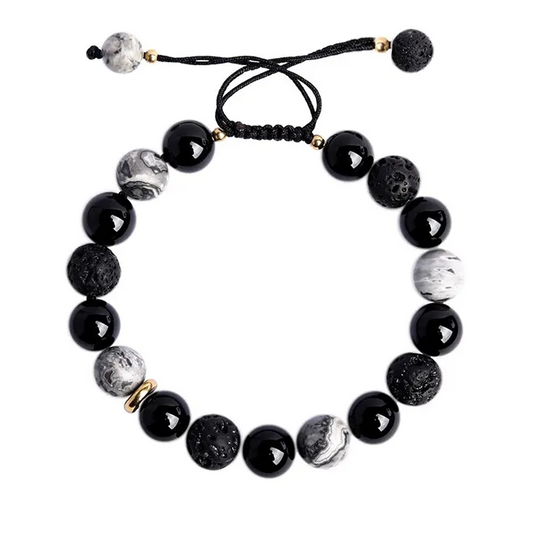 Phantom Night Obsidian Bracelet – Dark Energy Protection Charm