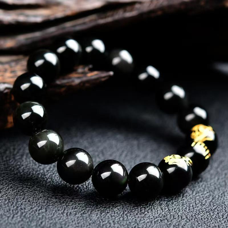 Obsidian Energy Bracelet – Water Element · Magnetic Balance · Good Luck Charm