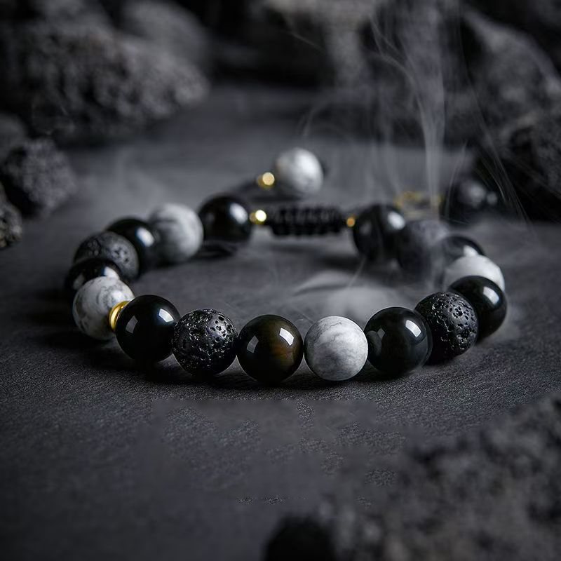 Mystic Night Planet Feng Shui Bracelet | Niche Five Element Design | Cosmic Energy Beads