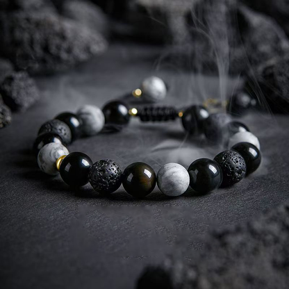 Mystic Night Planet Feng Shui Bracelet | Niche Five Element Design | Cosmic Energy Beads